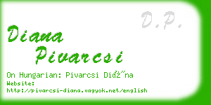 diana pivarcsi business card